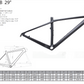 Quadro de bicicleta de carbono RINOS T800 para MTB hardtail leve