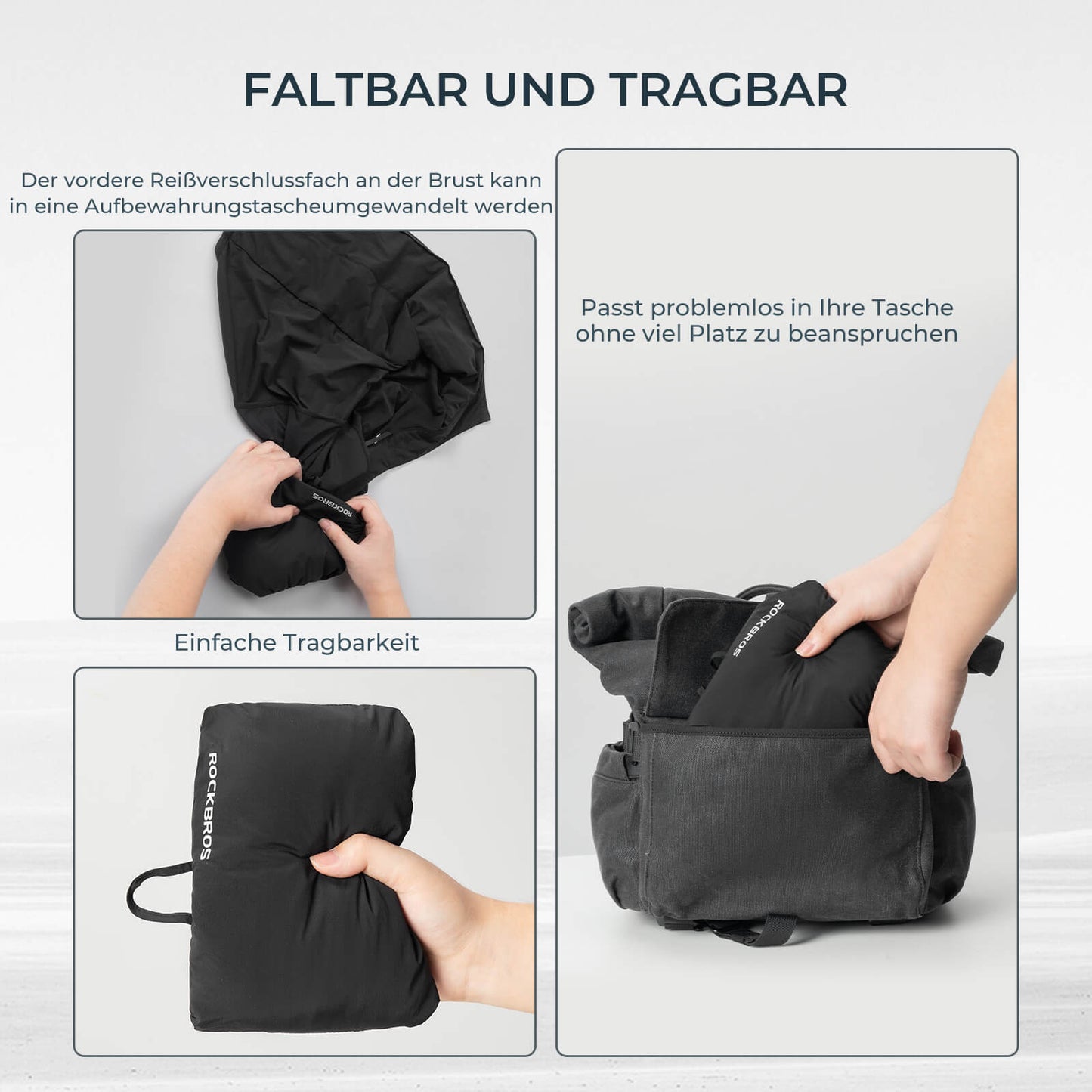 Colete de ciclismo sem mangas, jaqueta de ciclismo, dobrável, respirável, ROCKBROS