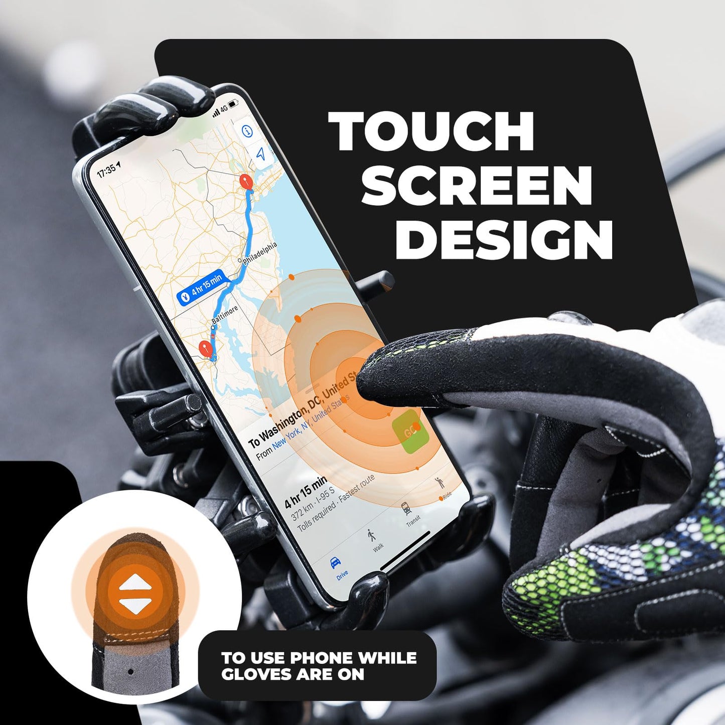 Luvas com tela sensível ao toque para homens e mulheres, luvas de inverno, ROCKBROS