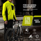 Conjunto de jaqueta e calça de ciclismo masculino, amarelo, resistente ao vento e quente, para esportes ao ar livre, da ROCKBROS.