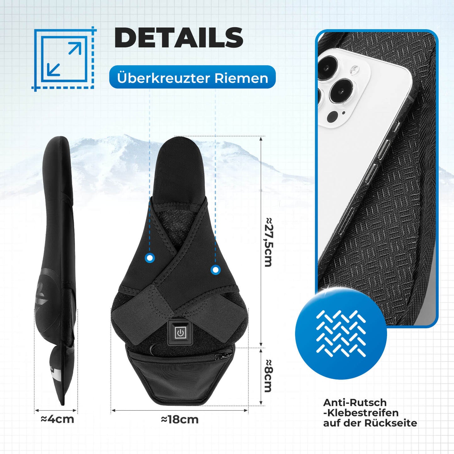 Capa de selim aquecida com fechos de liberação rápida para MTB, bicicleta de estrada e bicicleta elétrica da Rockbros.