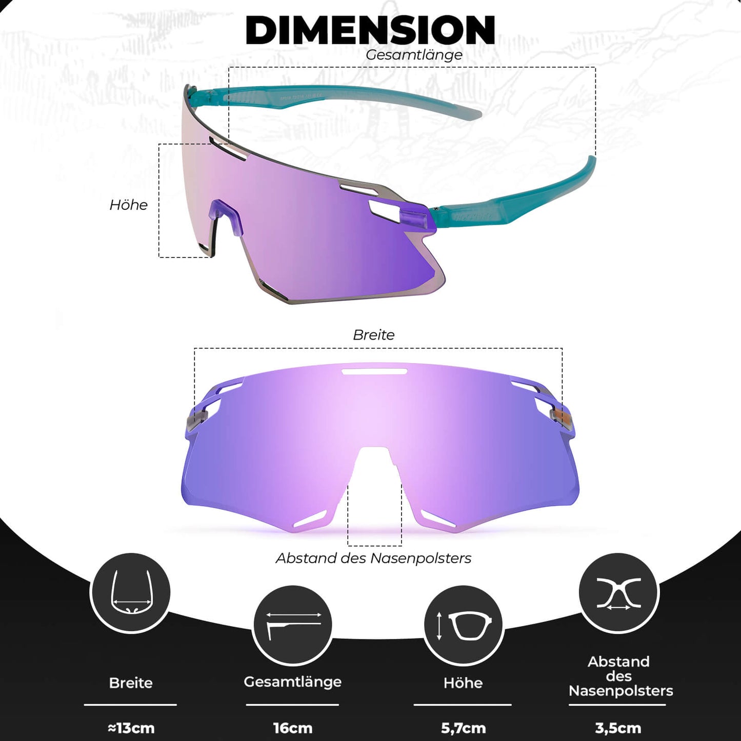 Óculos de sol, óculos de ciclismo à prova de vento para esportes ao ar livre, ROCKBROS