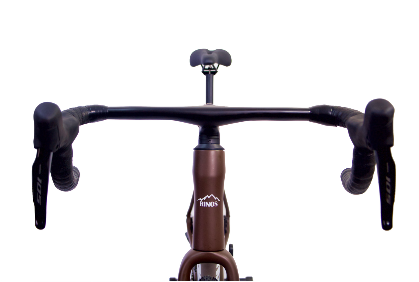 RINOS Gravel em Carbono Sandman8.0 Shimano 105 Di2 Café