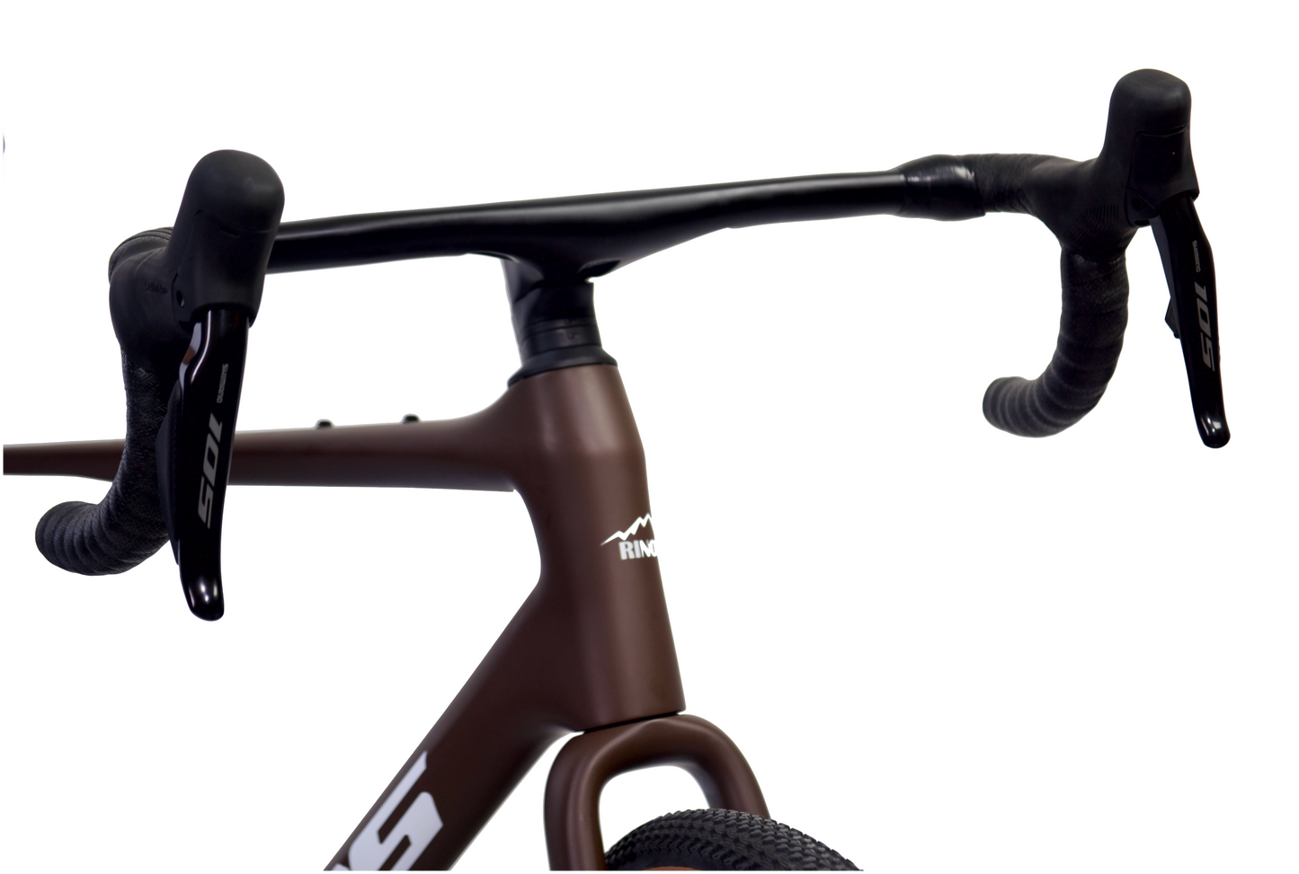 RINOS Gravel em Carbono Sandman8.0 Shimano 105 Di2 Café