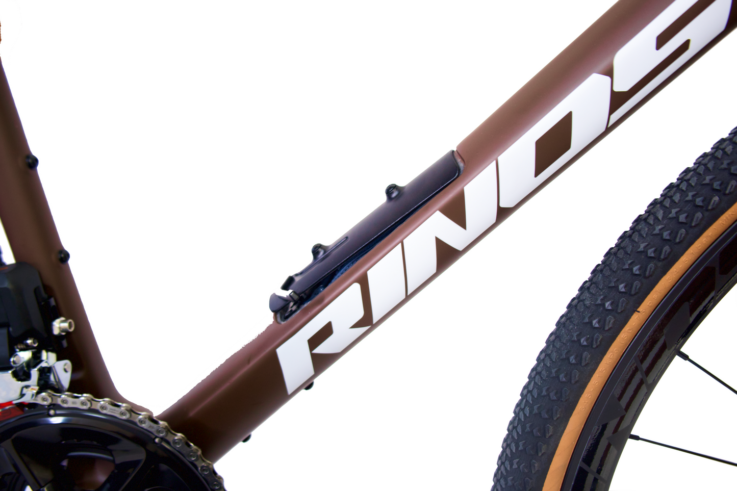RINOS Gravel em Carbono Sandman8.0 Shimano 105 Di2 Café