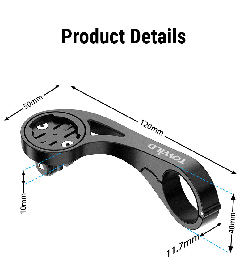 Towild as90 guiador de bicicleta lanterna suporte extensão para bicicleta computador luz e gopro garmin xoss igpsport