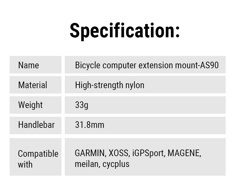 Towild as90 guiador de bicicleta lanterna suporte extensão para bicicleta computador luz e gopro garmin xoss igpsport