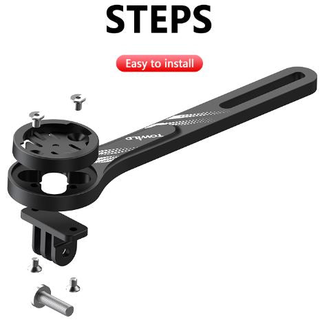 TOWILD Monte de extensão integrada para luz de computador de bicicleta e GoPro