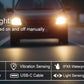 TOWILD TL03 Luz traseira de bicicleta com detecção automática Luz traseira de bicicleta Luz traseira recarregável USB IPX7 à prova d'água 3 modos de segurança Ultra brilhante para passeios noturnos de segurança