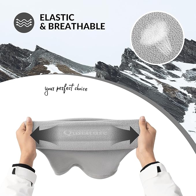 Qunature Cachecol térmico para pescoço, aquecedor de pescoço para inverno, lã grossa, à prova de vento, respirável, feminino e masculino, para esportes ao ar livre, esqui, corrida, ciclismo, snowboard