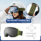 Óculos de esqui Qunature, óculos de snowboard, antiembaçante UV400 feminino/masculino para usuários de óculos