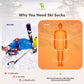 Qunature 1 par de meias de esqui, meias de esqui unissex para esqui, snowboard, esportes de inverno