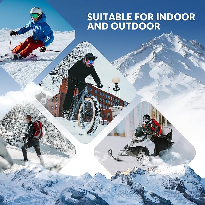 Qunature Cachecol térmico para pescoço, aquecedor de pescoço para inverno, lã grossa, à prova de vento, respirável, feminino e masculino, para esportes ao ar livre, esqui, corrida, ciclismo, snowboard