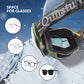 Óculos de esqui Qunature, óculos de snowboard, antiembaçante UV400 feminino/masculino para usuários de óculos