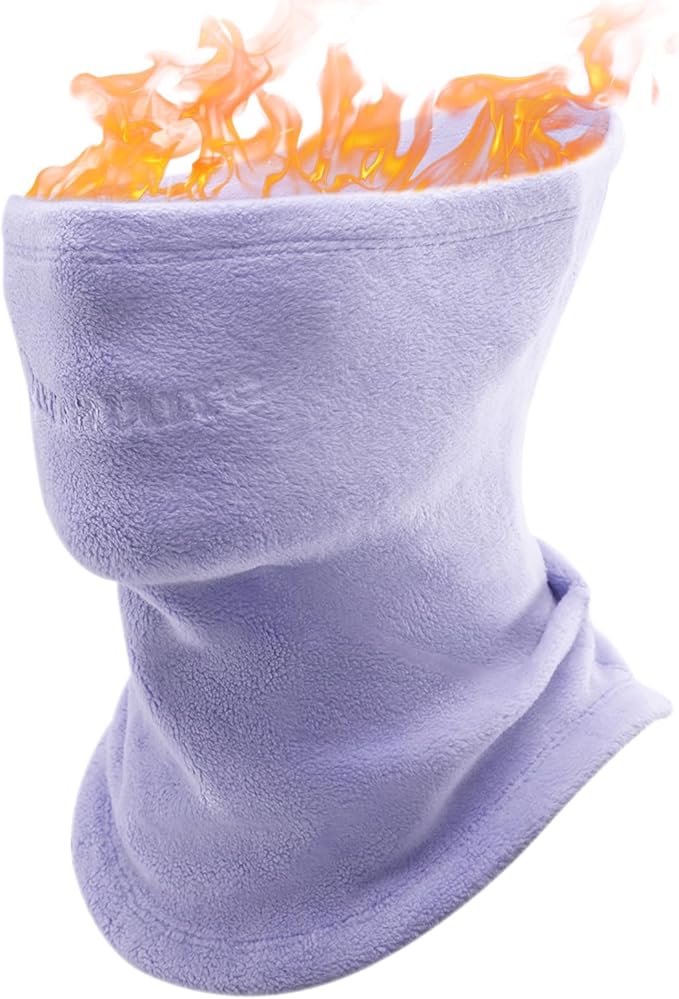 Qunature Cachecol térmico para pescoço, aquecedor de pescoço para inverno, lã grossa, à prova de vento, respirável, feminino e masculino, para esportes ao ar livre, esqui, corrida, ciclismo, snowboard