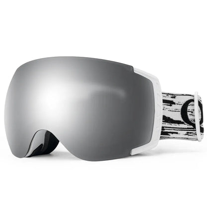 Óculos de esqui Qunature, óculos de snowboard, antiembaçante UV400 feminino/masculino para usuários de óculos