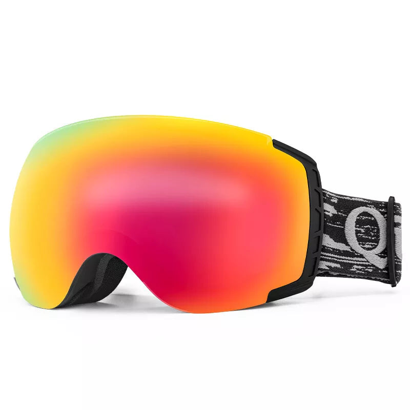 Óculos de esqui Qunature, óculos de snowboard, antiembaçante UV400 feminino/masculino para usuários de óculos