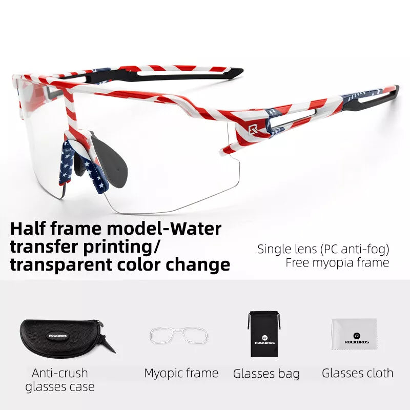 Óculos de sol polarizados/fotocromáticos ROCKBROS para ciclismo bicicleta UV400 UNISEX