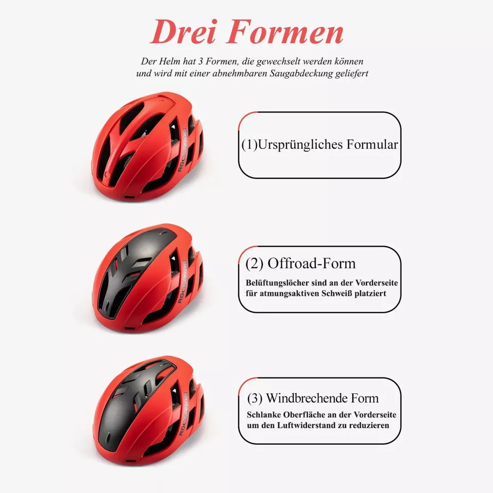Capacete de bicicleta ROCKBROS capacete de bicicleta com capa magnética removível capacete MTB
