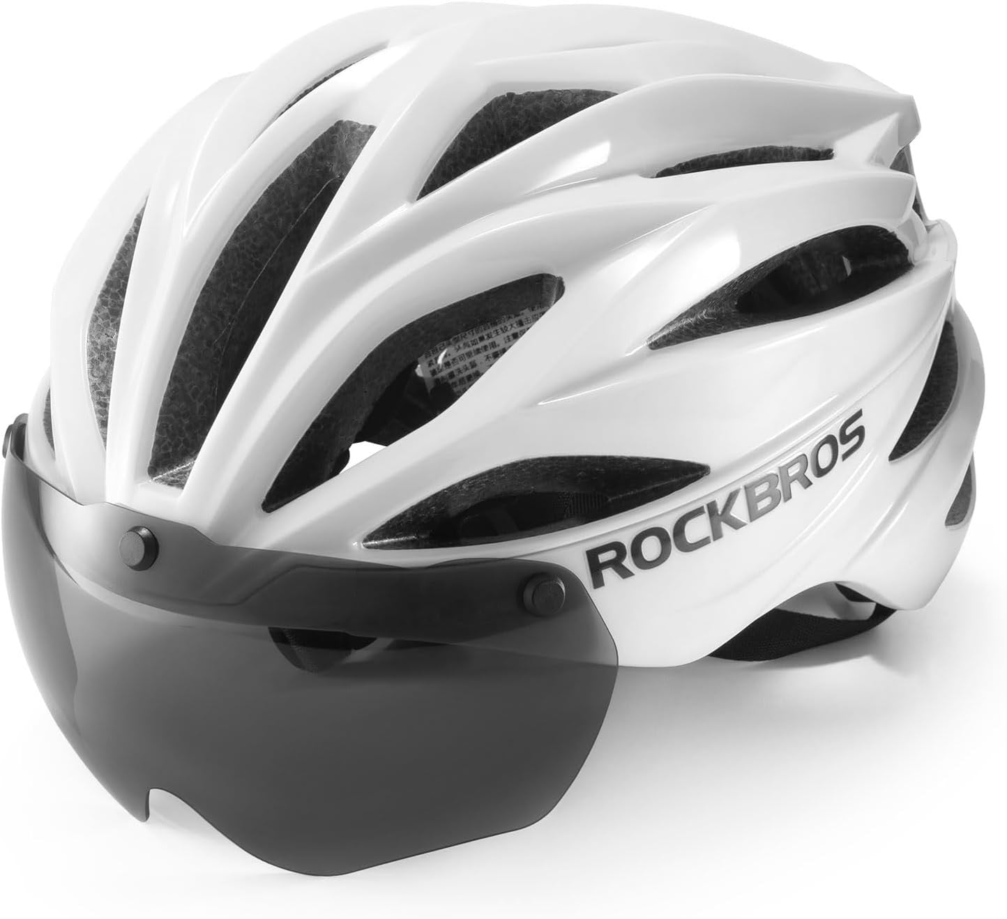 Capacete de bicicleta adulto ROCKBROS com viseira magnética removível respirável ajustável para homens e mulheres 58-62cm