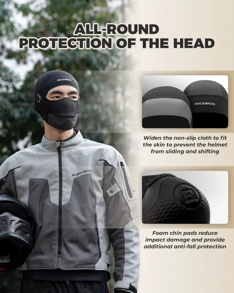Balaclava para cabeça de motocicleta ROCKBROS Balaclavas de lã quente para bicicleta