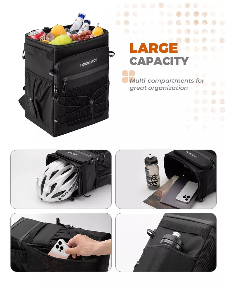 Mochila removível ROCKBROS Mochila multifuncional 3,5 + 14L para viagem ao ar livre