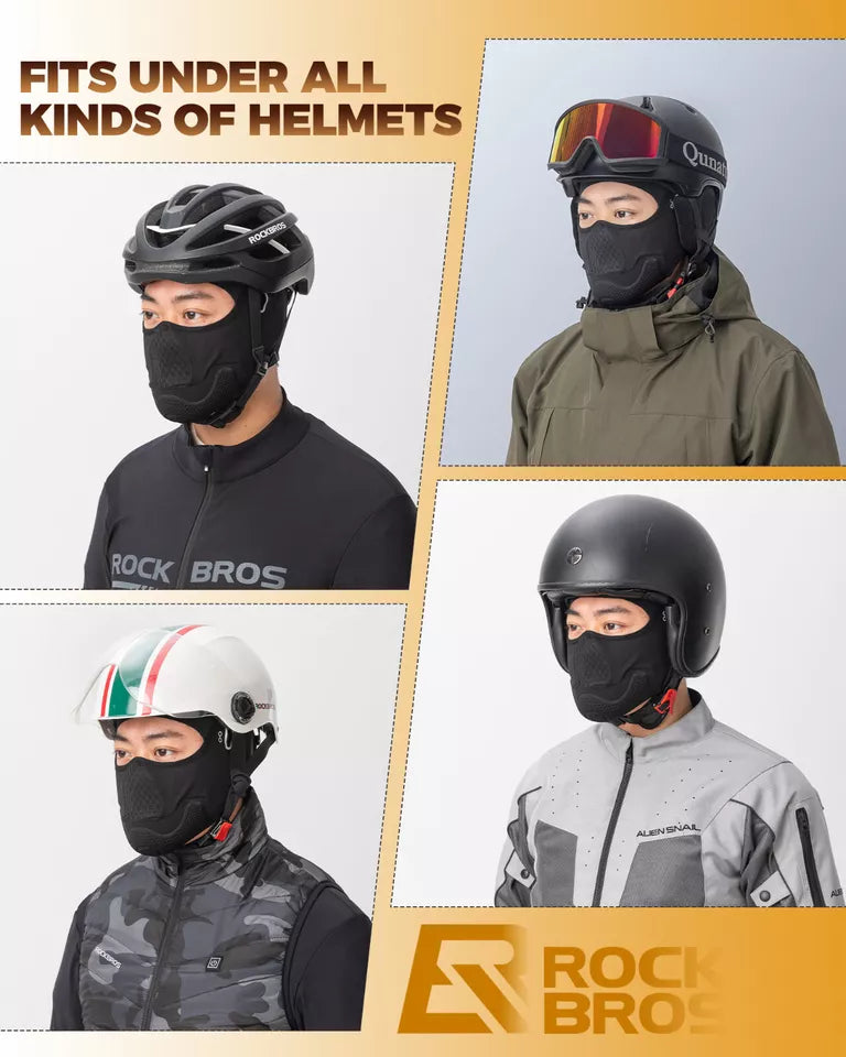 Balaclava para cabeça de motocicleta ROCKBROS Balaclavas de lã quente para bicicleta
