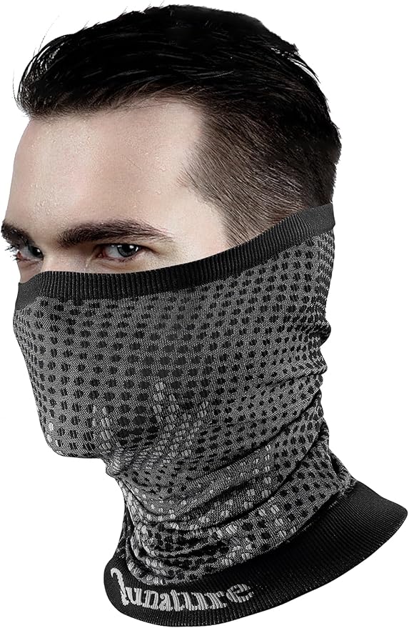 Qunature Cachecol multifuncional Cachecol tubular Cachecol de inverno à prova de vento elástico respirável aquecedor de pescoço feminino e masculino para esportes ao ar livre, esqui, corrida, ciclismo, caminhada