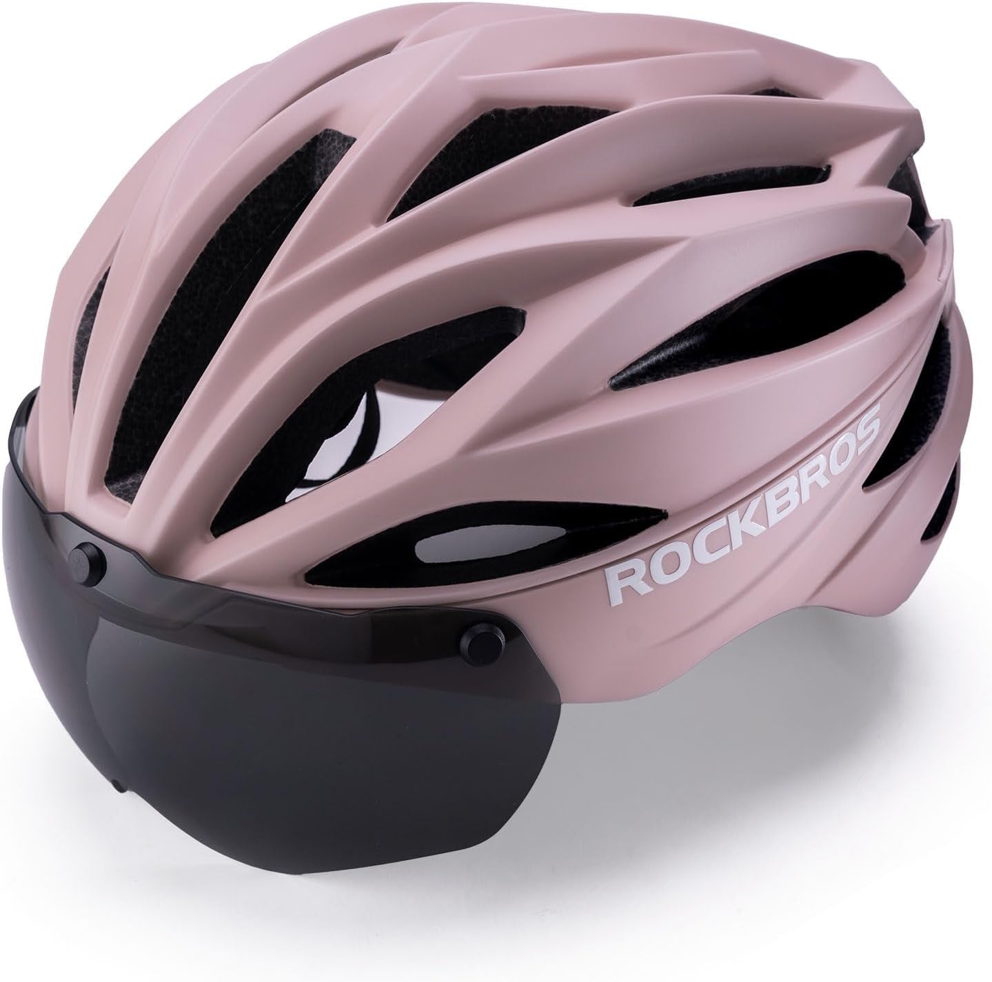 Capacete de bicicleta adulto ROCKBROS com viseira magnética removível respirável ajustável para homens e mulheres 58-62cm