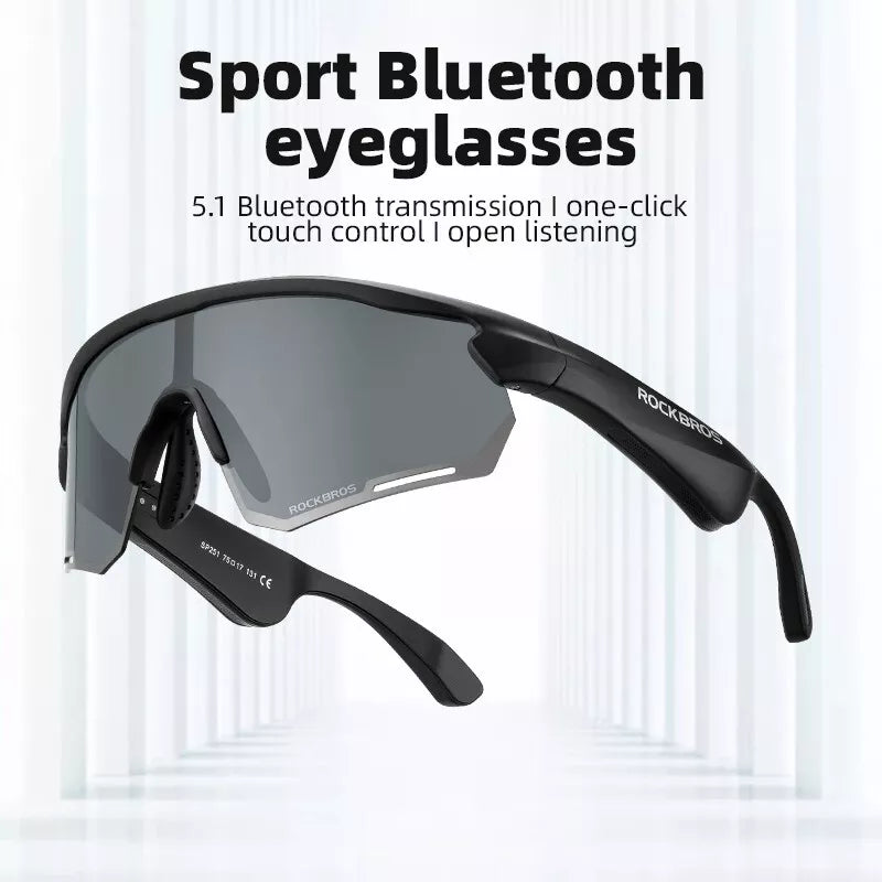 ROCKBROS Eletrônico Bluetooth Óculos Bicicleta Motocicleta Carro Corrida Ao Ar Livre TAC