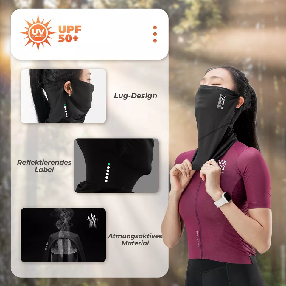 Toalha multifuncional de verão ROCKBROS COOLMAX Wrap UPF50+ Máscara para bicicleta/motocicleta