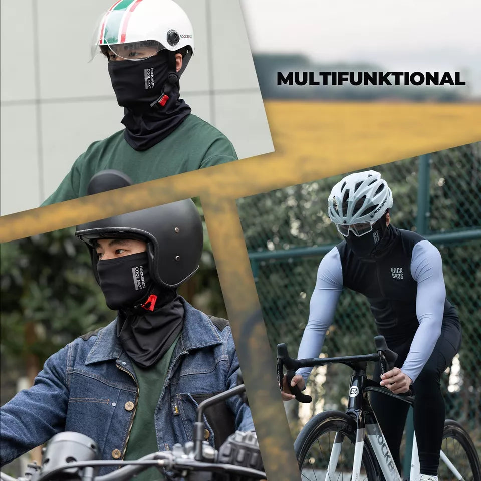 Toalha multifuncional de verão ROCKBROS COOLMAX Wrap UPF50+ Máscara para bicicleta/motocicleta