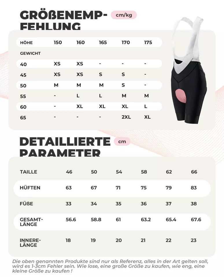 Shorts femininos de ciclismo ROCKBROS com alças, shorts acolchoados para bicicleta, MTB