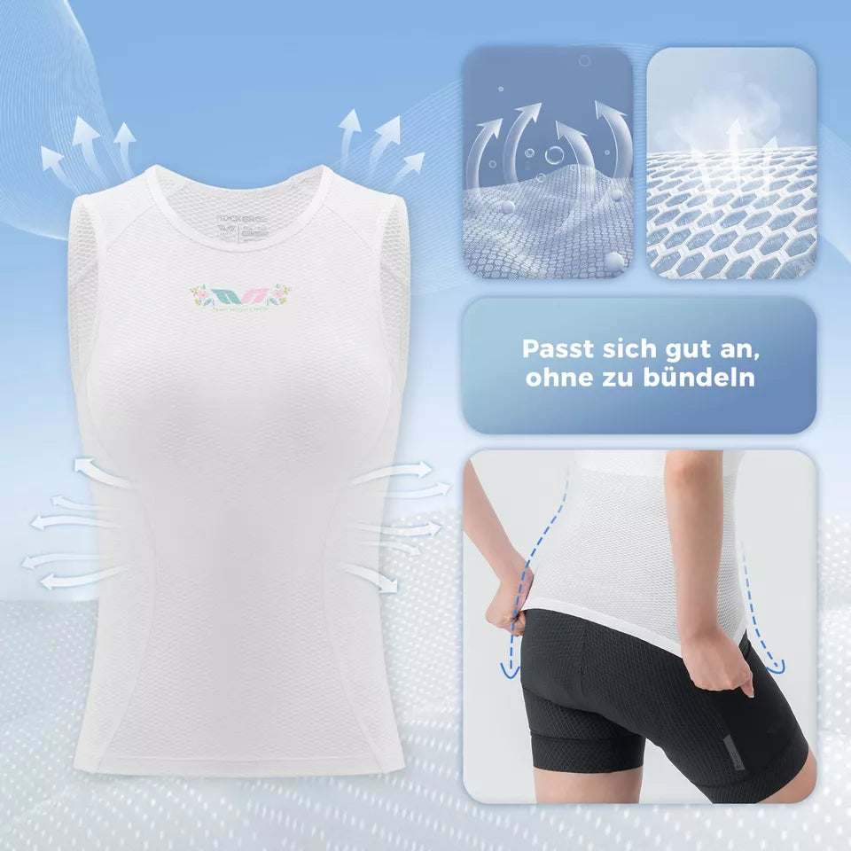ROCKBROS TVI camisa de ciclismo feminina sem mangas camiseta funcional de ciclismo colete