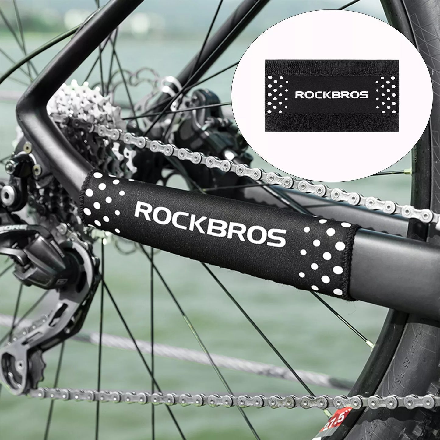 Chainstays de proteção do quadro de bicicleta ROCKBROS Protege contra o atrito causado pelas correntes