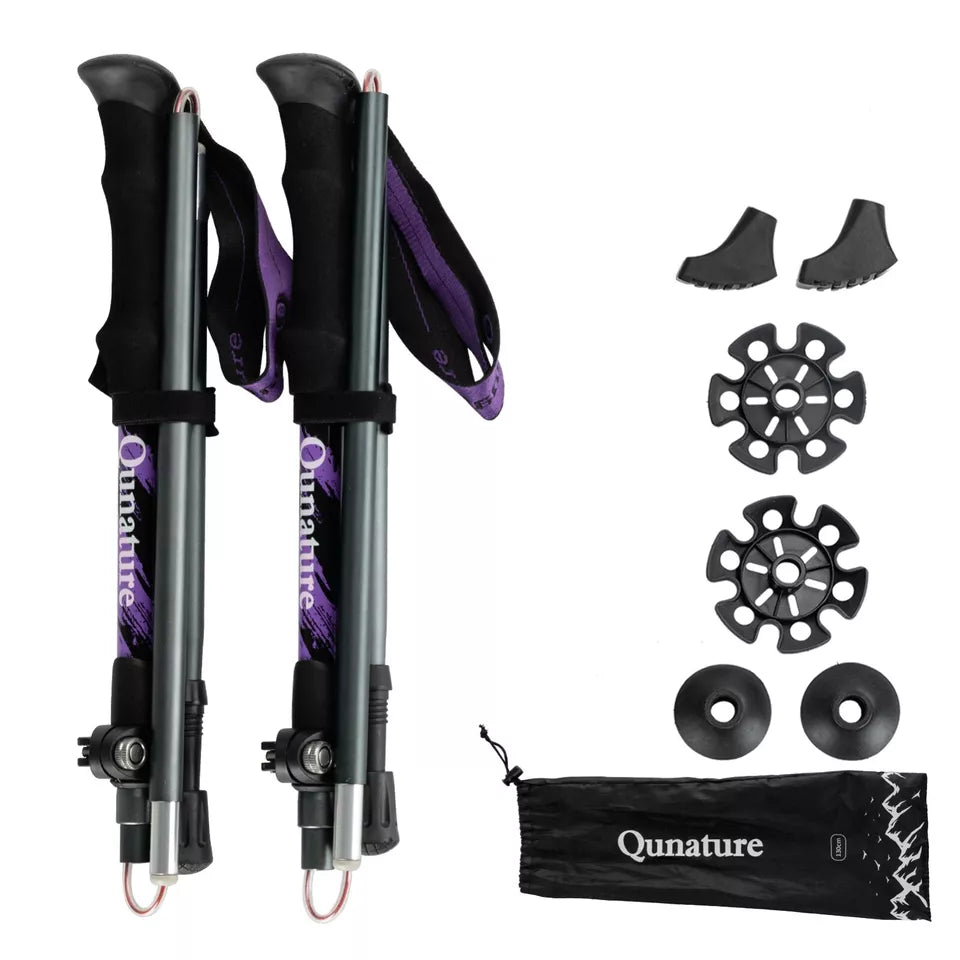 Bastões de trekking Qunature Bastões de caminhada 7075 alumínio 130cm