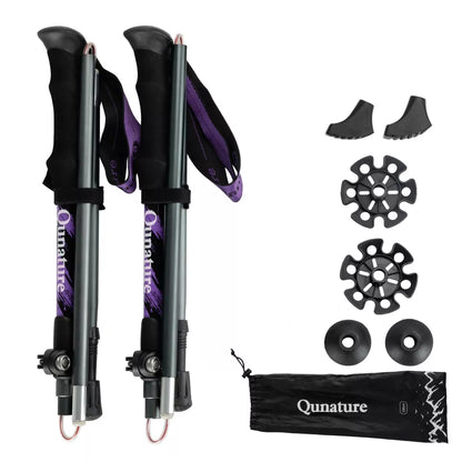 Bastões de trekking Qunature Bastões de caminhada 7075 alumínio 130cm