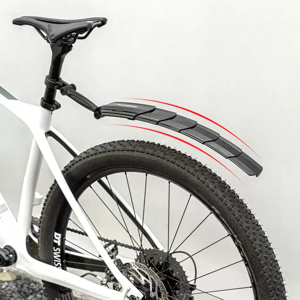 Conjunto de guarda-lamas de bicicleta ROCKBROS dianteiro + traseiro para 24-29 polegadas, retrátil e ajustável