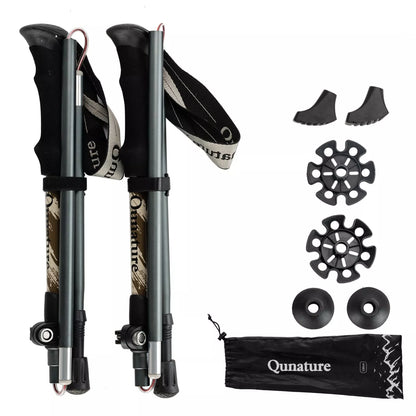 Bastões de trekking Qunature Bastões de caminhada 7075 alumínio 130cm