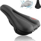 Capa de selim de gel ROCKBROS Capa de gel para selim de bicicleta assento de bicicleta acolchoado com protetor de selim à prova d'água para homens e mulheres 28 cm x 17,5 cm azul/vermelho