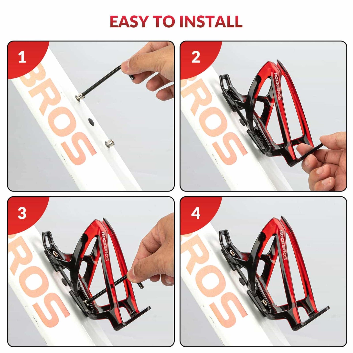 Suporte para garrafa de bicicleta em policarbonato leve de 35g da ROCKBROS