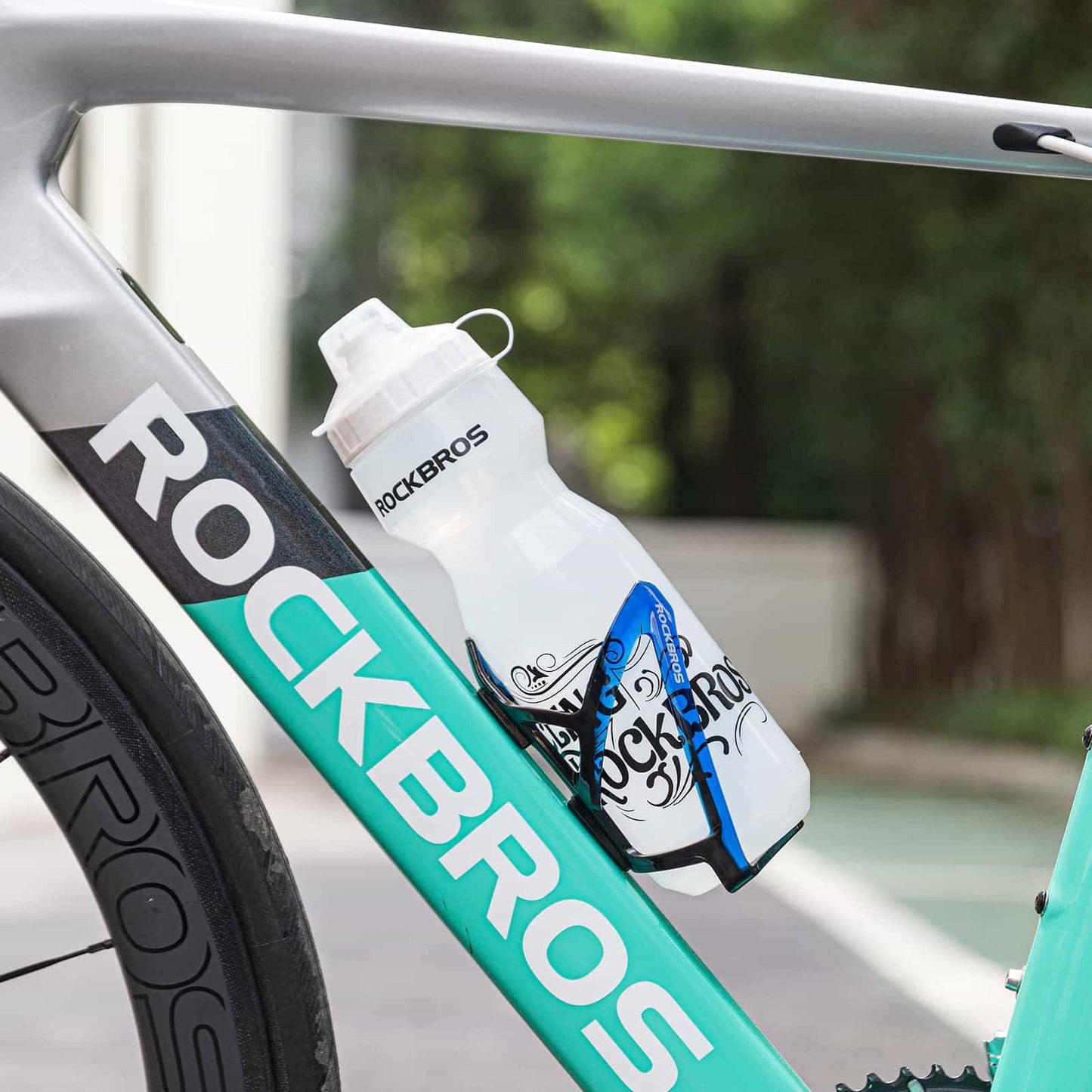 Suporte para garrafa de bicicleta em policarbonato leve de 35g da ROCKBROS