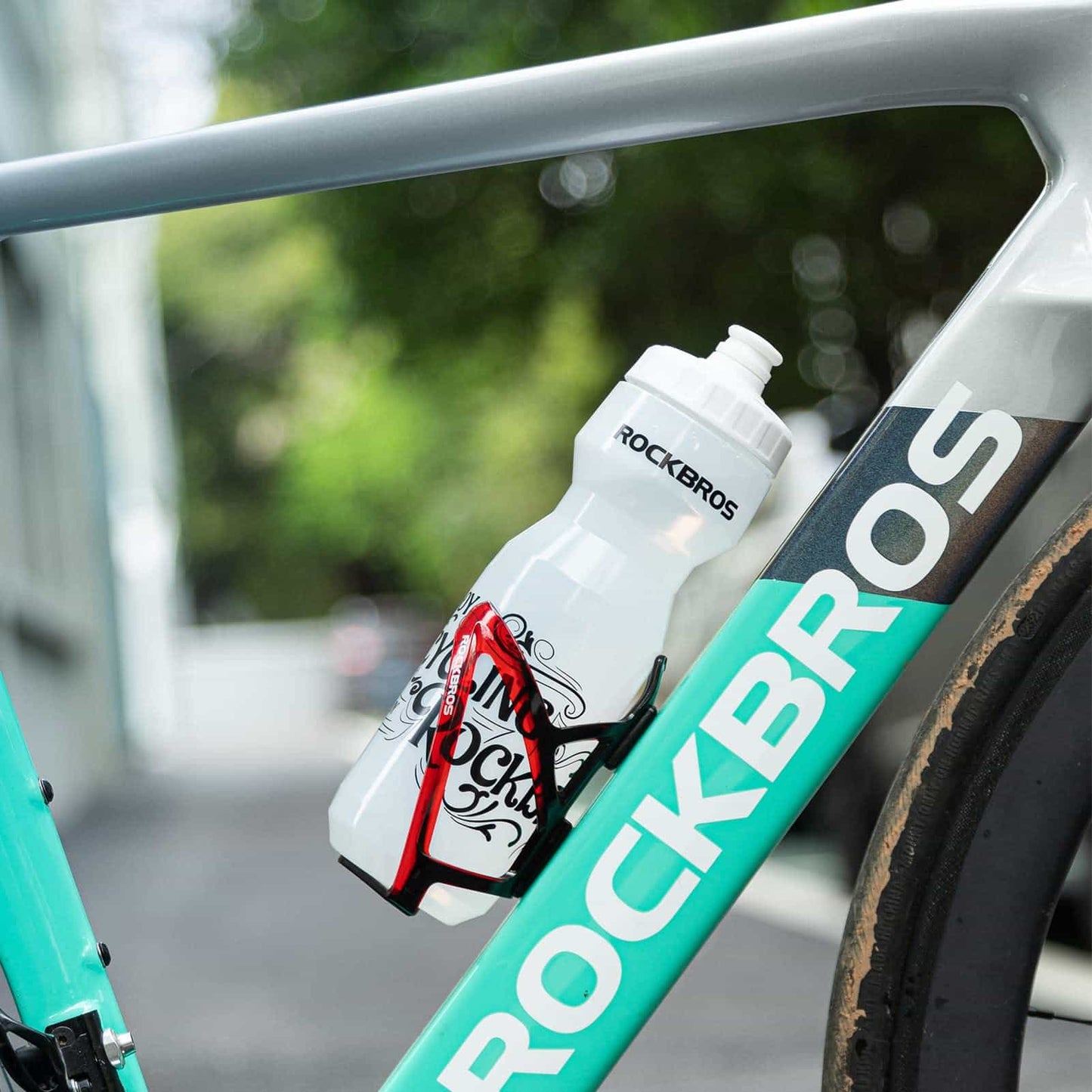 Suporte para garrafa de bicicleta em policarbonato leve de 35g da ROCKBROS