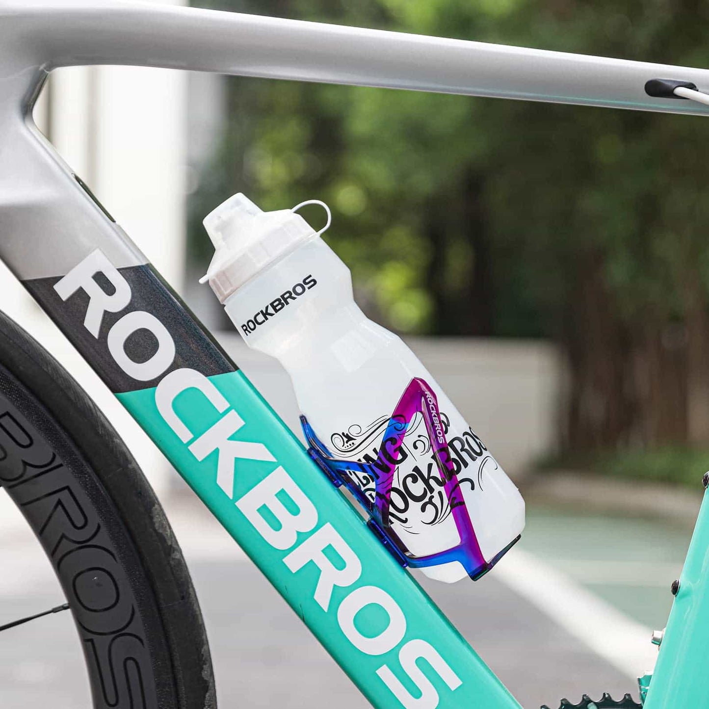 Suporte para garrafa de bicicleta em policarbonato leve de 35g da ROCKBROS