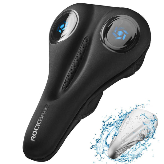 Capa de selim de bicicleta em gel, preta, ROCKBROS