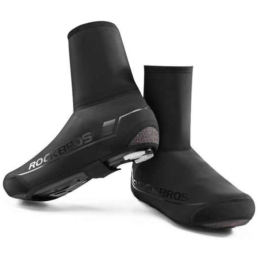 Botas de ciclismo de inverno, botas quentes para ciclismo, pretas, ROCKBROS