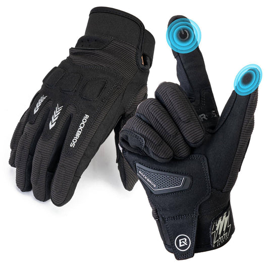 Luvas de ciclismo masculinas, inverno/outono, MTB, luvas com absorção de impacto, ROCKBROS