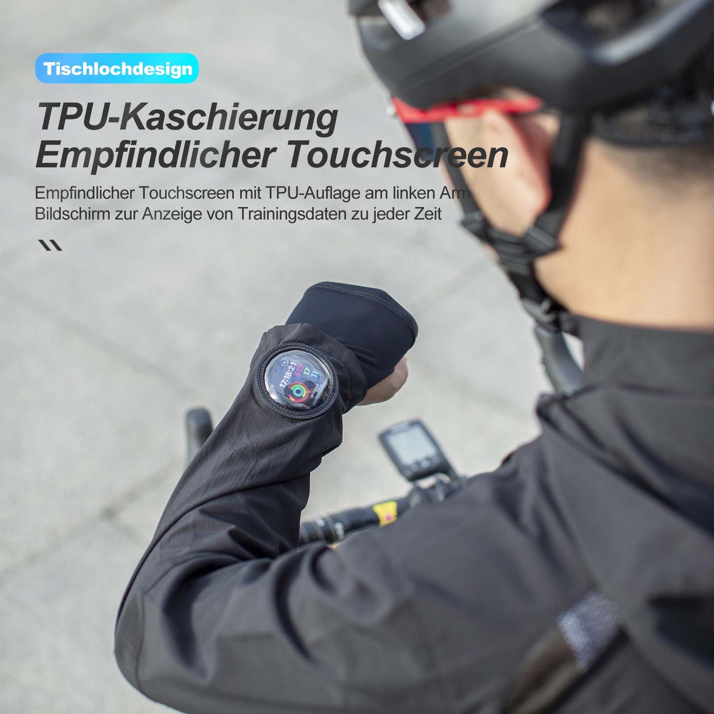 Conjunto de Ciclismo Masculino Softshell Respirável com Jaqueta e Calça ROCKBROS