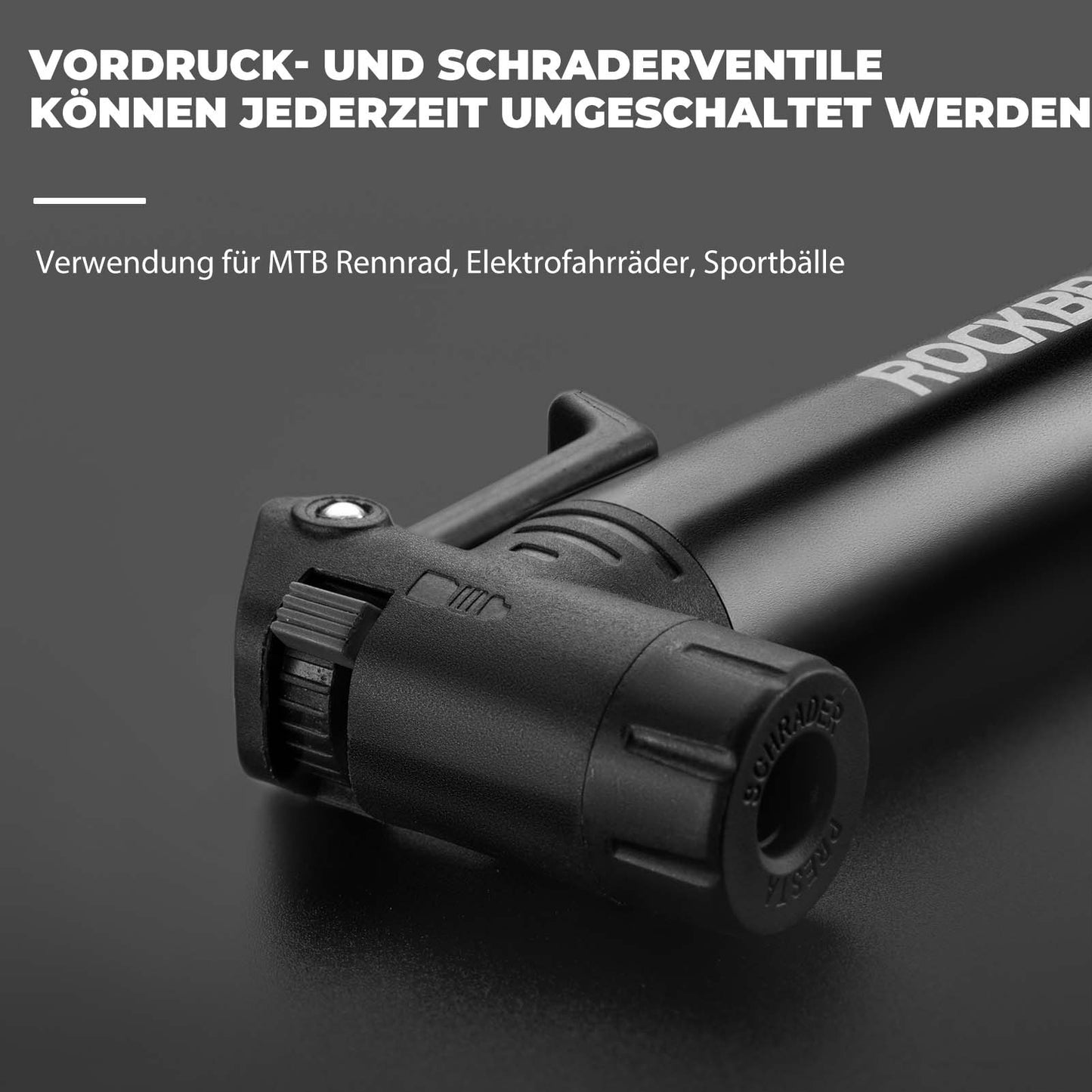 Mini bomba de ar para bicicleta com chave de catraca, 80 PSI, em alumínio, da marca ROCKBROS.