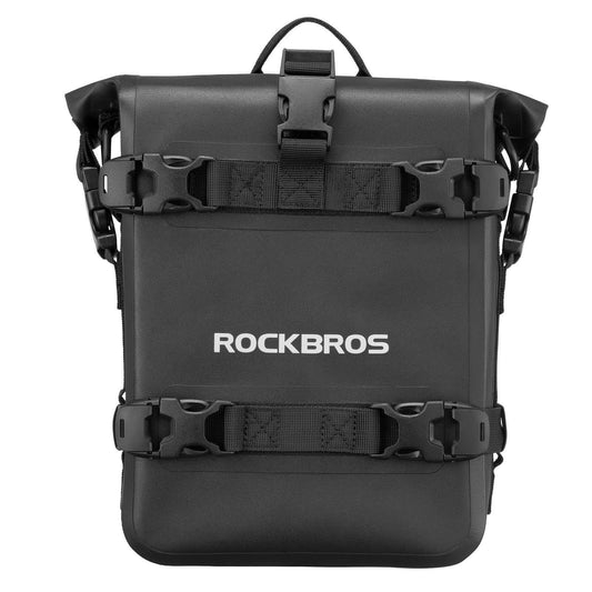 Bolsa lateral impermeável para motocicleta, alforje, 5L, preta, ROCKBROS